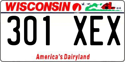 WI license plate 301XEX
