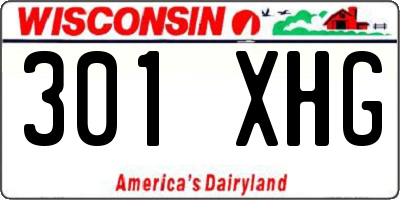 WI license plate 301XHG