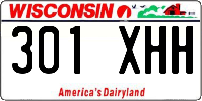 WI license plate 301XHH