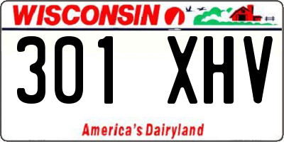 WI license plate 301XHV