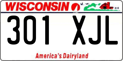 WI license plate 301XJL