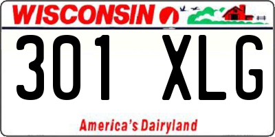 WI license plate 301XLG