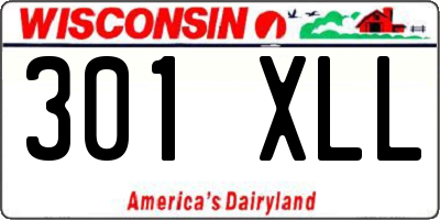 WI license plate 301XLL