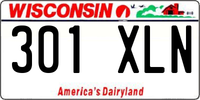 WI license plate 301XLN