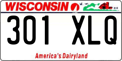 WI license plate 301XLQ