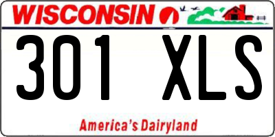 WI license plate 301XLS