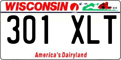 WI license plate 301XLT