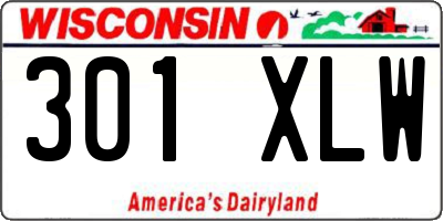 WI license plate 301XLW