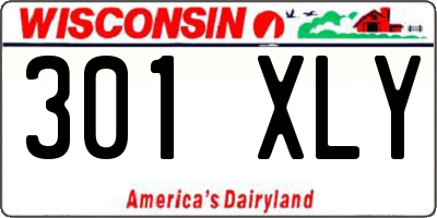 WI license plate 301XLY