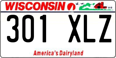 WI license plate 301XLZ