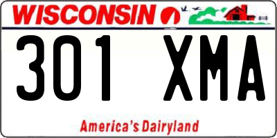WI license plate 301XMA