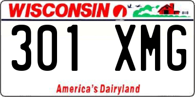 WI license plate 301XMG