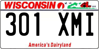 WI license plate 301XMI