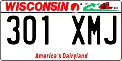 WI license plate 301XMJ