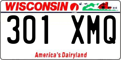 WI license plate 301XMQ