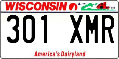 WI license plate 301XMR