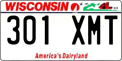 WI license plate 301XMT