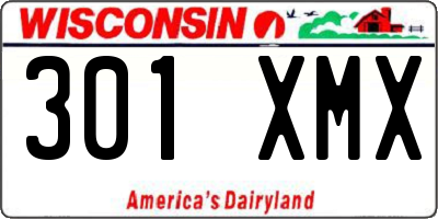 WI license plate 301XMX