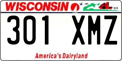 WI license plate 301XMZ