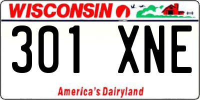 WI license plate 301XNE