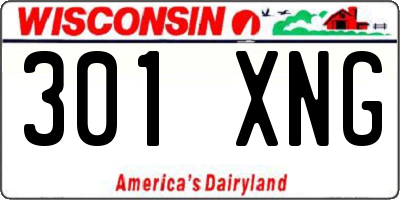 WI license plate 301XNG