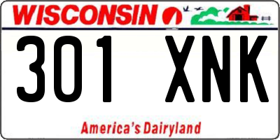 WI license plate 301XNK