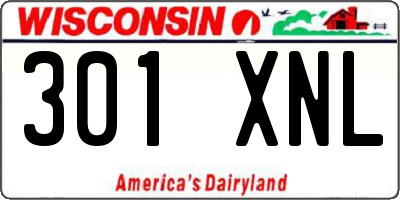 WI license plate 301XNL