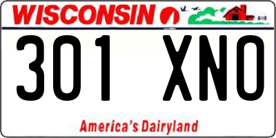WI license plate 301XNO