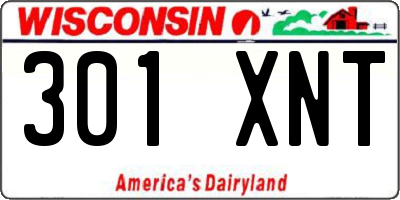 WI license plate 301XNT