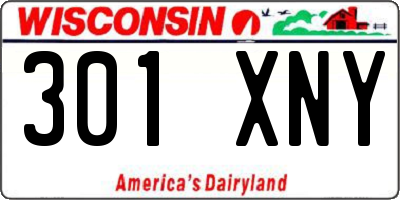 WI license plate 301XNY