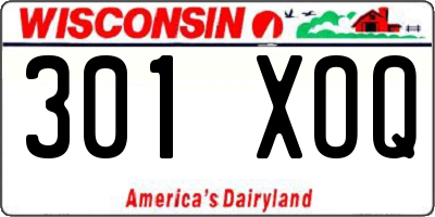 WI license plate 301XOQ