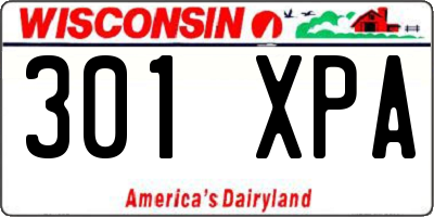 WI license plate 301XPA
