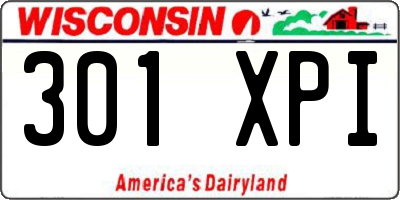 WI license plate 301XPI