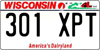 WI license plate 301XPT