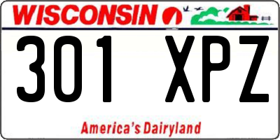 WI license plate 301XPZ