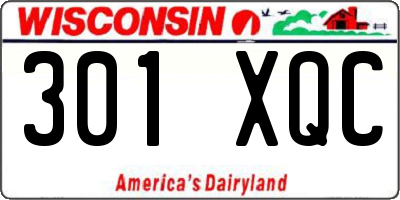 WI license plate 301XQC