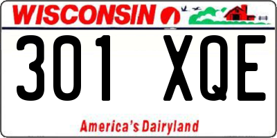 WI license plate 301XQE