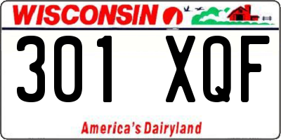 WI license plate 301XQF
