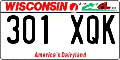 WI license plate 301XQK