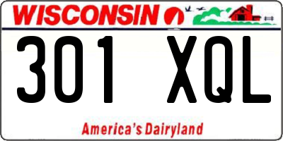 WI license plate 301XQL