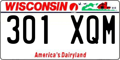 WI license plate 301XQM