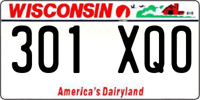 WI license plate 301XQO