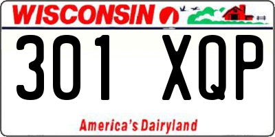 WI license plate 301XQP