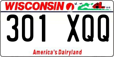WI license plate 301XQQ