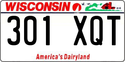 WI license plate 301XQT