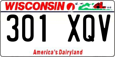 WI license plate 301XQV