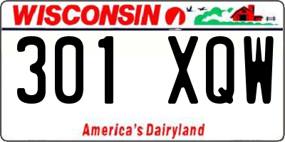 WI license plate 301XQW