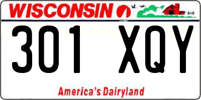 WI license plate 301XQY