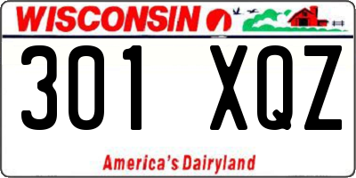 WI license plate 301XQZ