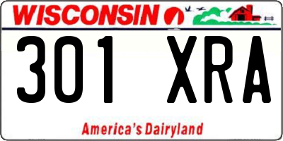 WI license plate 301XRA